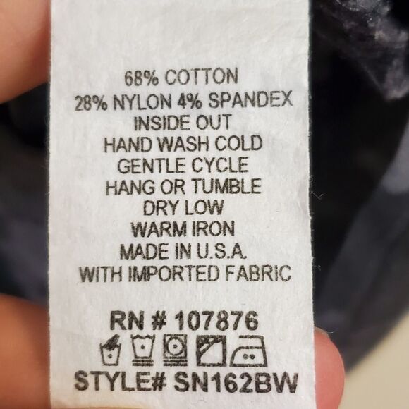 Comfy USA Tokyo Size S Button up Dress Tunic Jacket Gray Floral Long Sleeve - Picture 7 of 13